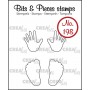 Tampons Baby Hands & Feets (outline) 4pc – Bits and Pieces no 198 - Crealies