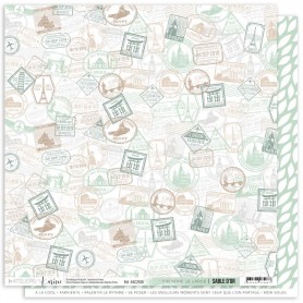Papier 30x30 Prendre le large 1f - Sable d'or 6 - Les ateliers de Karine