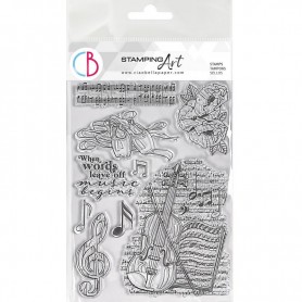 Tampons Music Begins 9pc - Ciao Bella Stamps