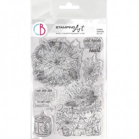 Tampons Poinsettia 6pc - Ciao Bella Stamps