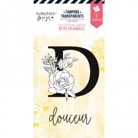 Tampons Lettre D Fleurie - De Fil en Aiguille - Florilèges Design