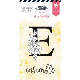 Tampons Lettre E Fleurie - De Fil en Aiguille - Florilèges Design
