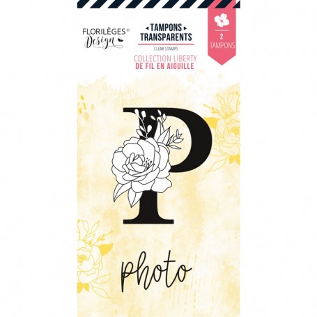 Tampons Lettre P Fleurie - De Fil en Aiguille - Florilèges Design