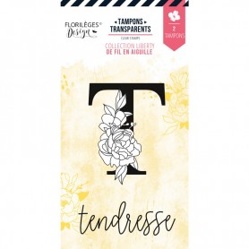 Tampons Lettre T Fleurie - De Fil en Aiguille - Florilèges Design