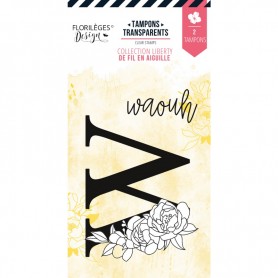 Tampons Lettre W Fleurie - De Fil en Aiguille - Florilèges Design