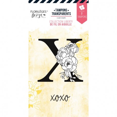 Tampons Lettre X Fleurie - De Fil en Aiguille - Florilèges Design