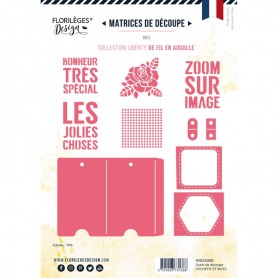 Dies Pochette et mots 10 pc - De Fil en Aiguille - Florilèges Design