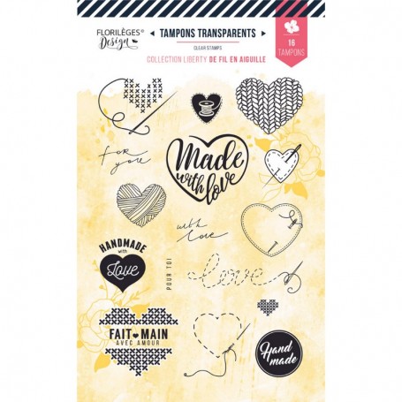 Tampons Du coeur à l'ouvrage - De Fil en Aiguille - Florilèges Design