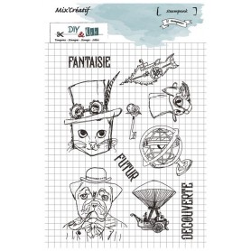 Tampons Steampunk 10pc – Retour vers le futur - Diy & Cie