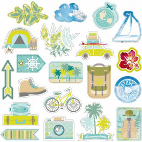 Chipboards en carton 20pc Escapade - Toga