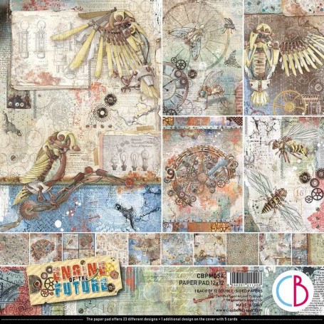Set de papier 30x30 Engine of the Future 12 feuilles - Ciao Bella Papercrafting