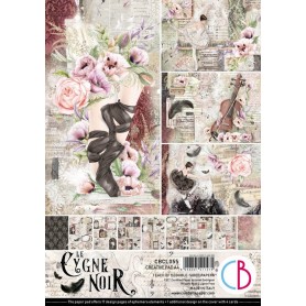 Set de papier A4 Cygne Noir 9f - Creative Pad Ciao Bella Papercrafting