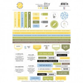 Planche d'étiquettes à découper Daisy - Mes P'tits Ciseaux