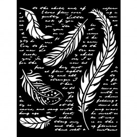 Pochoir Feathers 20x25cm - Our Way - Stamperia Thick Stencil
