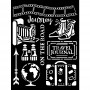 Pochoir Journey Elements 20x25cm - Our Way - Stamperia Thick Stencil