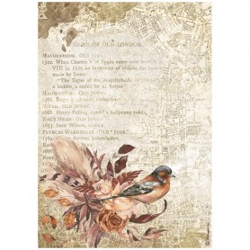 Papier de riz A4 Bird - 1 feuille - Our Way - Stamperia