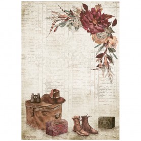 Papier de riz A4 Country Elements - 1 feuille - Our Way - Stamperia