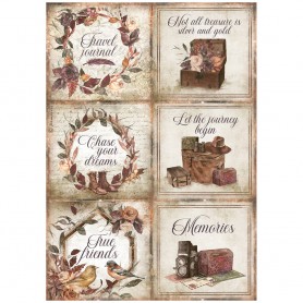 Papier de riz A4 Cards - 1 feuille - Our Way - Stamperia
