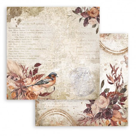 Papier 30x30 Bird 1f - Romantic Our Way - Stamperia