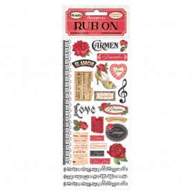 Transferts Rub-on Desire 10x21 cm - Stamperia