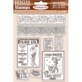 Rubber Stamps Borders and Frames 8pc - Desire - Stamperia