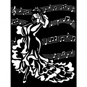 Pochoir Dancer 20x25cm - Desire - Stamperia Thick Stencil