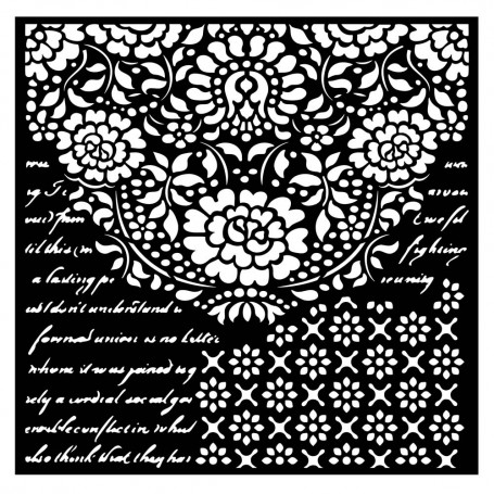 Pochoir Laces 18x18cm - Desire - Stamperia Thick Stencil