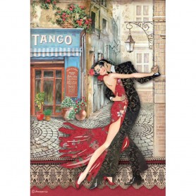 Papier de riz A4 Tango - 1 feuille - Desire - Stamperia