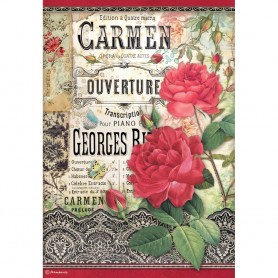Papier de riz A4 Carmen ouverture - 1 feuille - Desire - Stamperia