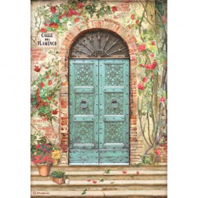 Papier de riz A4 Calle de Flamenco - 1 feuille - Desire - Stamperia