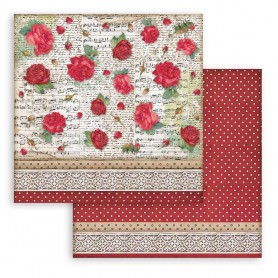 Papier 30x30 Pattern with Roses 1f - Desire - Stamperia