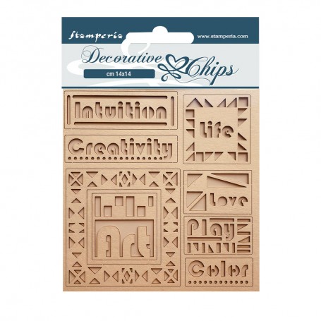 Decorative Chips Writings - Bauhaus - Stamperia