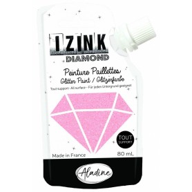 Peinture Paillettes Izink Diamond Rose Poudré - Aladine Glitter Paint Powder Pink