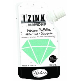 Peinture Paillettes Izink Diamond Vert Pastel - Aladine Glitter Paint Pastel Green