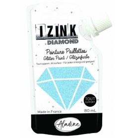 Peinture Paillettes Izink Diamond Bleu ciel - Aladine Glitter Paint Sky Blue