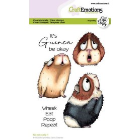 Tampons Guinea Pig 1 A6 - Craft Emotions Clear Stamps