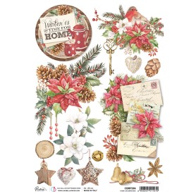 Papier de riz A4 Home decorations - 1 feuille - Christmas Vibes - Ciao Bella Papercrafting