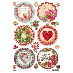 Papier de riz A4 Winter moments - 1 feuille - Christmas Vibes - Ciao Bella Papercrafting