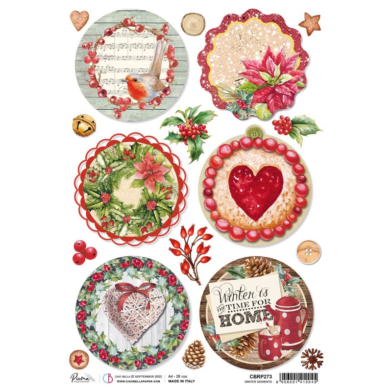 Papier De Riz Vintage Noël 20x26,6cm Lot 6 Motifs - Scrapbooking, Découpage, Artisanat Par CRAFT KREATIVELY