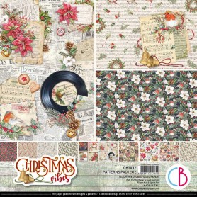 Set de papier 30x30 Christmas Vibes 8 feuilles - Patterns Pad Ciao Bella Papercrafting