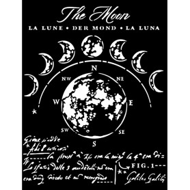 Pochoir The Moon 20x25cm - Cosmos Infinity - Stamperia Thick Stencil