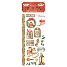 Transferts Rub-on Classic Christmas 10x21 cm - Stamperia