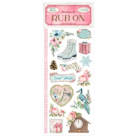 Transferts Rub-on Sweet Winter 10x21 cm - Stamperia