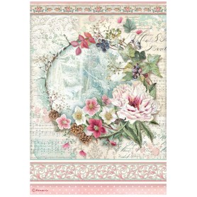 Papier de riz A4 Garland - 1 feuille - Sweet Winter - Stamperia