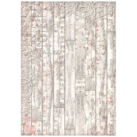 Papier de riz A4 Wood Pattern - 1 feuille - Sweet Winter - Stamperia