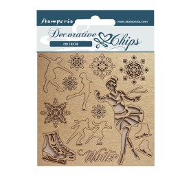 Decorative Chips Ice Skater - Sweet Winter - Stamperia
