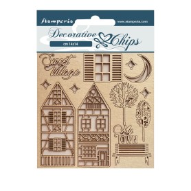 Decorative Chips Village - Sweet Winter - Stamperia
