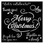 Pochoir Merry Christmas 18x18cm - Stamperia Thick Stencil