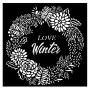 Pochoir Christmas Love Winter Garland 18x18cm - Stamperia Thick Stencil