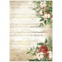 Papier de riz A4 Music - 1 feuille - Romantic Home for the Holidays - Stamperia